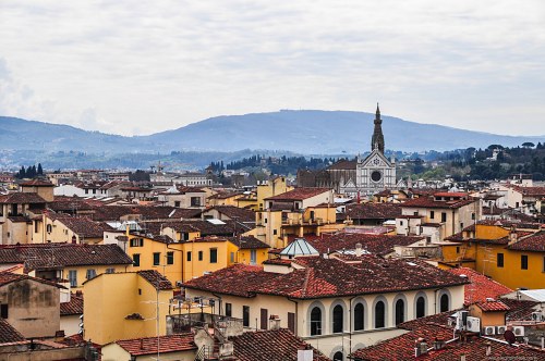 Florence city panorama free photo