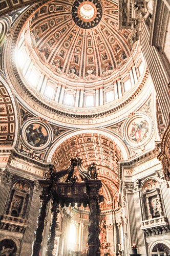 Vatican dome interior free photo